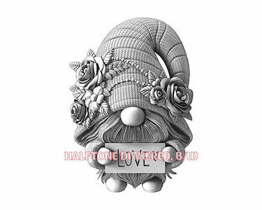 Love Gnome 3d illusion & laser-ready file - 3DWave.us